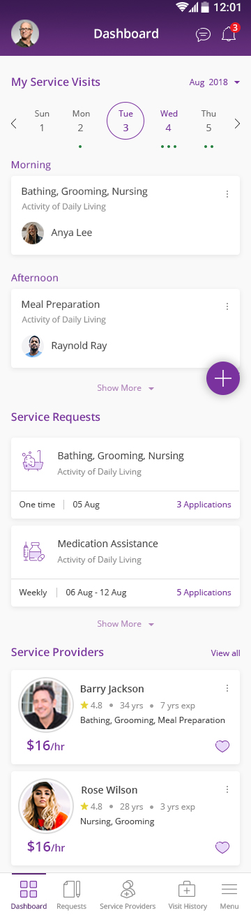 Patient Dashboard — Mobile