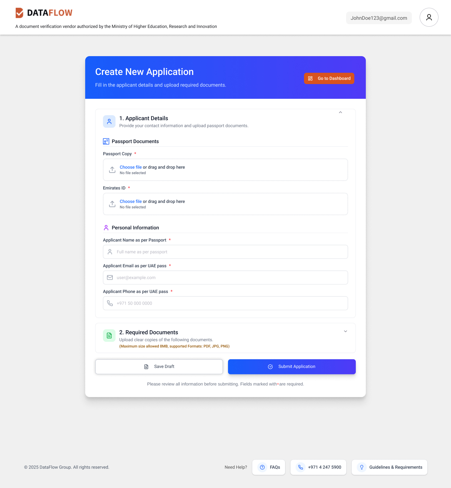 Create New Application